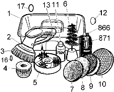 Exploded Diagram A Diagram and Parts List for S500-04 Type 1 Black and Decker Power Scrubber